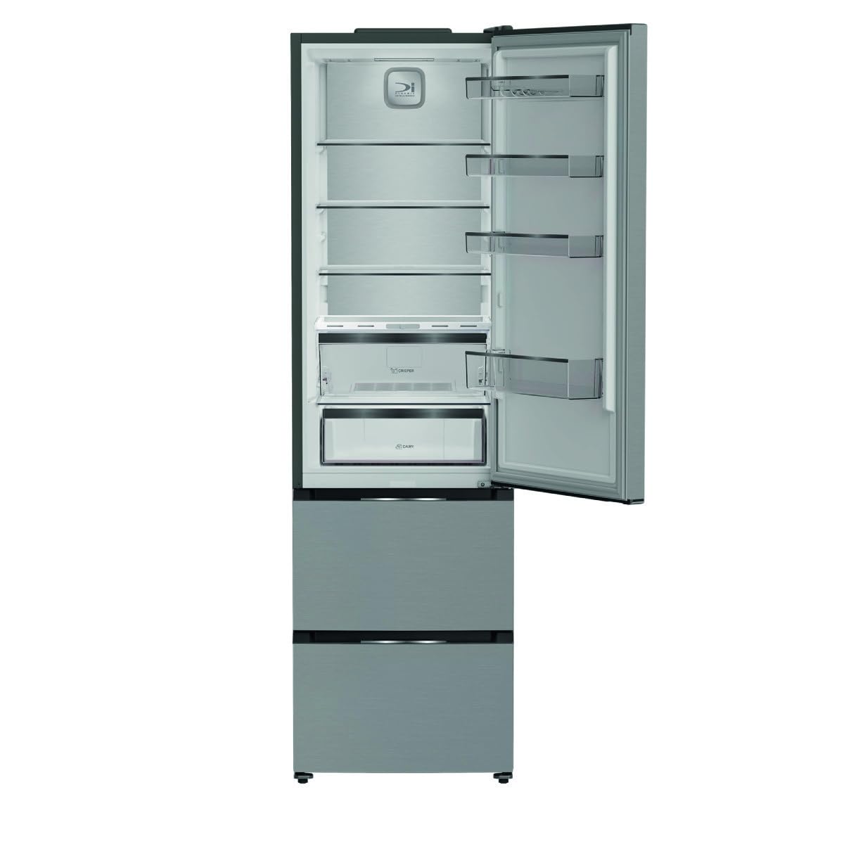 Bauknecht KGDD NF 200C Dual Cool Total NoFrost Kühl-Gefrierkombination/Nutzinhalt 351 Liter/ 203,5 cm Höhe/FreshShield/Smoothfit, Edelstahl