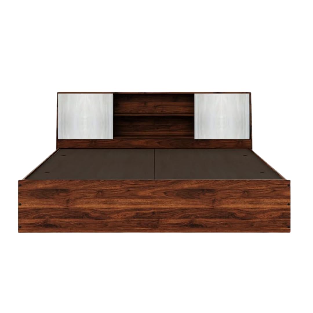 SOCOZI Vienna Queen Size Engineered Wood Bed | Modern Wooden Queen