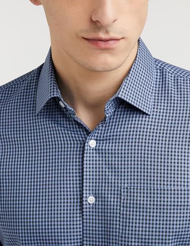 Image of Van Heusen Formal Checkered Shirt for Men| Premium Cotton| Full Sleeves| Slim Fit |Breathable Fabric