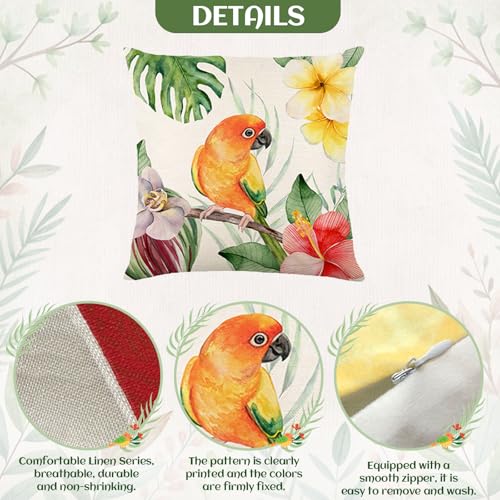 MFCGHXR Juego de 4 Fundas Cojines Tropical Flamenco Fundas para Cojines de Exterior Jardín - Cojines para Sofá y Palets con Diseño de Mariposas Decorativas Funcionales y Decorativas - imagen 3