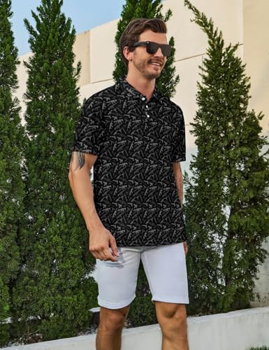 Camisa Polo Masculina Divertida, Manga Corta, Secado Rápido para Golf y Casual de Negocios miniatura 3