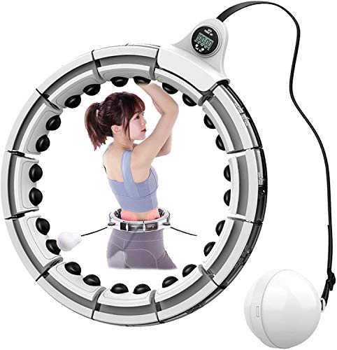 フラフープ スマートフラフープ磁気マッサージ加重フラフープのために大人フラフープフィットネスインテリジェントカウントサイズ調整可能フィットネスは、体重のスポーツのためのレディースユース子供初心者大人を失います SWKFDG