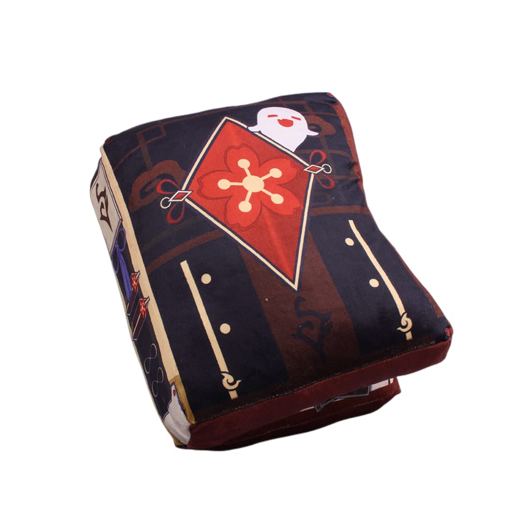 Hanaiette 1pc Genshin impact HUTAO Storybook Pillow Pillow God's Eye Open Anime Plush Pillow