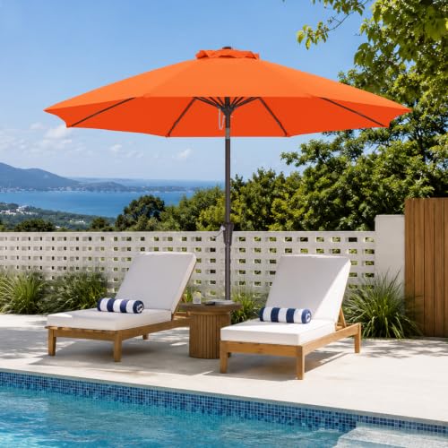 Image of ABCCANOPY 10FT Patio Umbrella Outdoor 8 Ribs Table Umbrella(Coral)