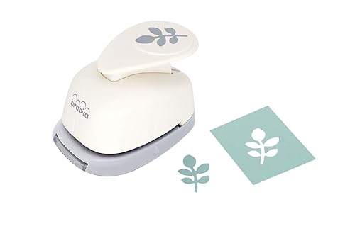 Bira Craft Punzón artesanal de acción de palanca en forma de hoja de 1 pulgada para manualidades de papel Scrapbooking