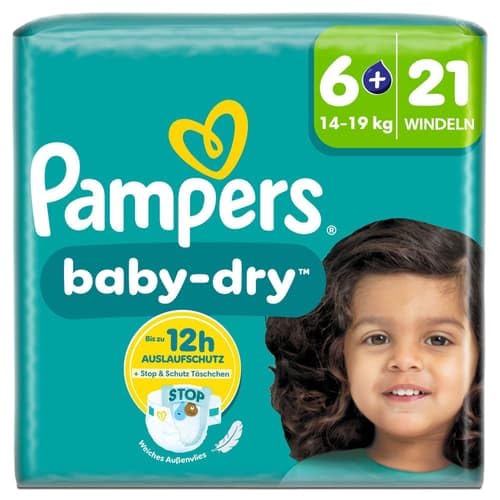 Pampers Baby-Dry Lot de 21 couches Taille 6+ 14-19 kg