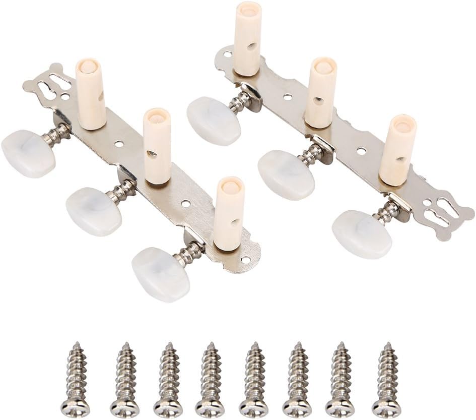 3R 3L Gitarrenstimmwirbel Set für Klassische Gitarre, Metall Stimmmechaniken, Schnelles und Genaues Stimmen, Ersatzteile für Konzertgitarre