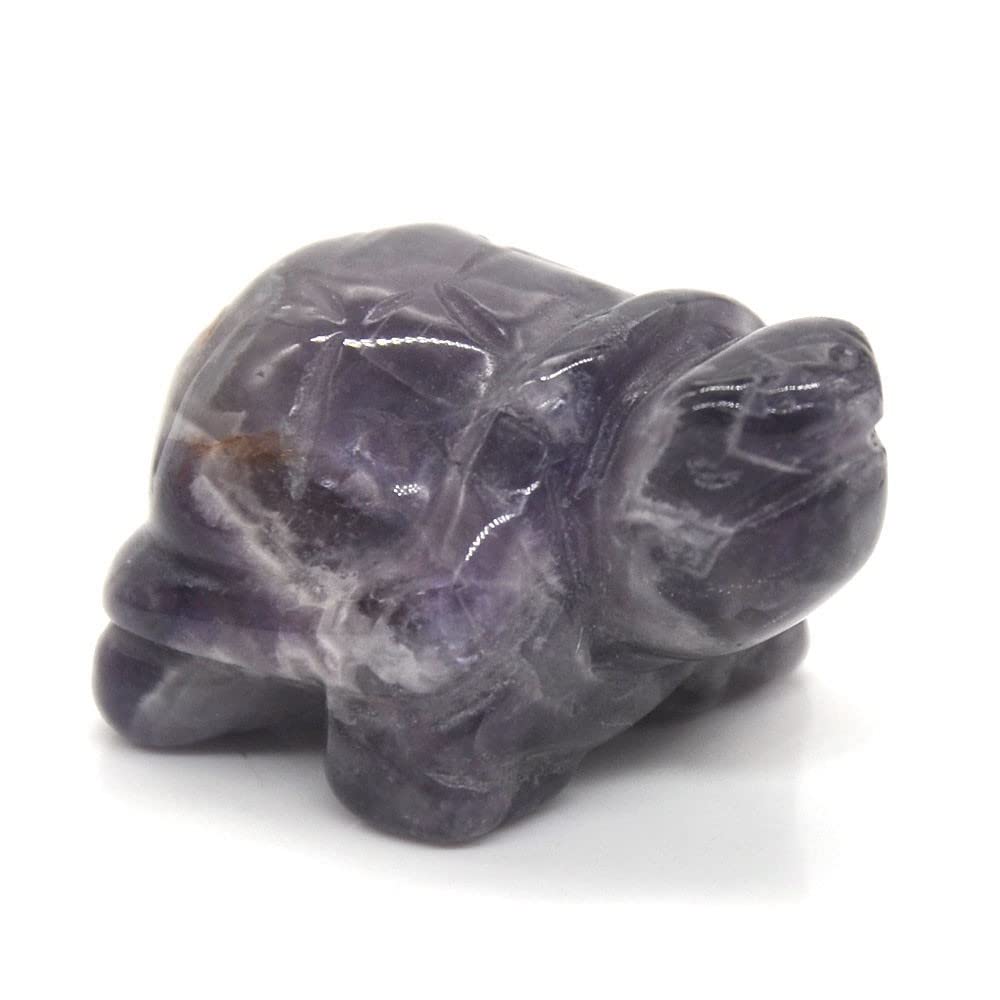 Pierre précieuse tortue en améthyste naturelle pour collection de minéraux