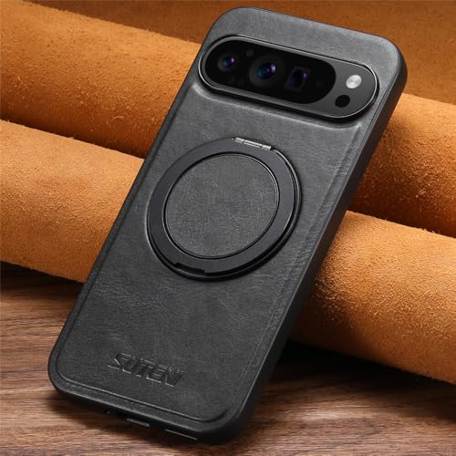 Étui Google Pixel 9 anti-chute noir housse support cuir et silicone - 2