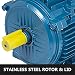 Mophorn Motor Trifasico Eléctrico de Base Rígida 3 Fases B3 Montaje 1500RPM...