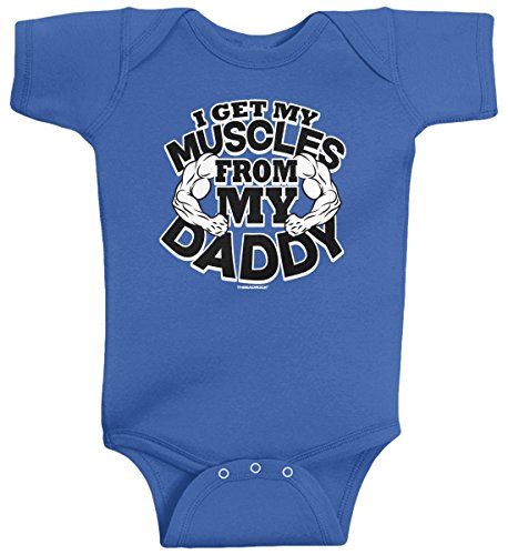 Threadrock Baby Boys' I Get My Muscles from Daddy Infant Bodysuit