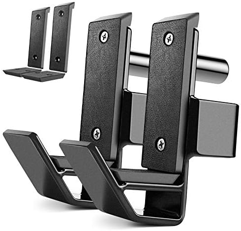 XPRT Fitness Steel J-Hooks for Most 2’’x2’’ Sq. Tube Power Rack, Set of 2, Easy Installation and Height Adjustment, Extra Padding for Better Barbell Protection, Reduce Noise.