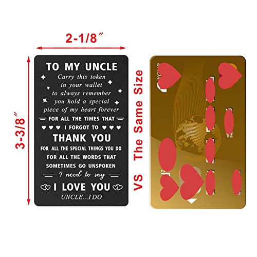ENGZHI To My Uncle Gifts - I Love You Wallet Card - Men's Present from Niece Nephew, Fathers Day, Birthday, Christmas2