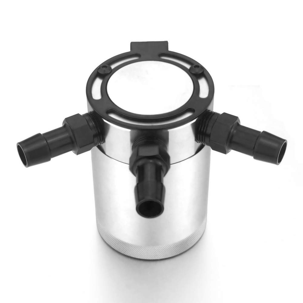 Universal 3 Port Compact Baffled Oil Catch Can Tank Filtre Séparateur