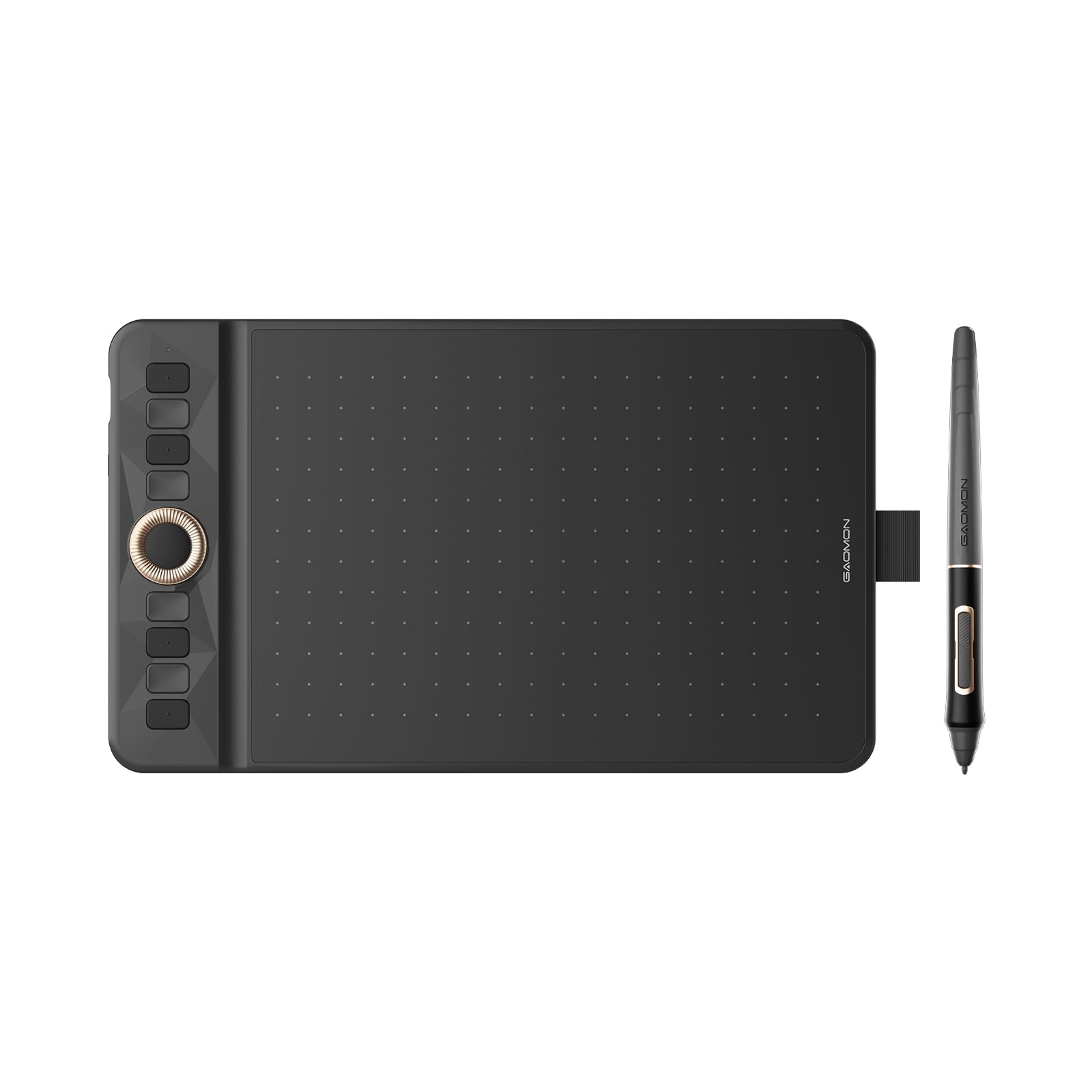 Bluetooth Drawing Tablet GAOMON WH851 8 x 5 inches Graphics Tablet, Digital Art Tablet Supports 16384 Levels, Intuitive Dial with 8 Shortcut Keys, Type-C Port, Work with Windows & Android & Mac