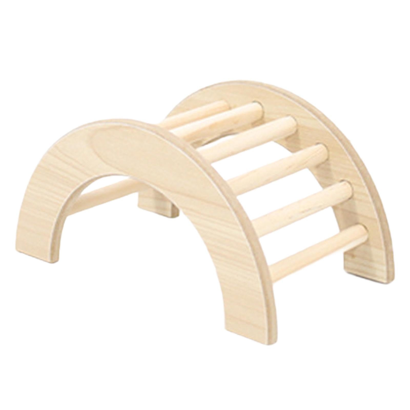 Small Pet Castle Home Cage Accessories | Wooden Hideout for Hamster, Guinea Pig, Chinchilla, Rat | Arches S Small Animal Habitat Toy & Activity Platform