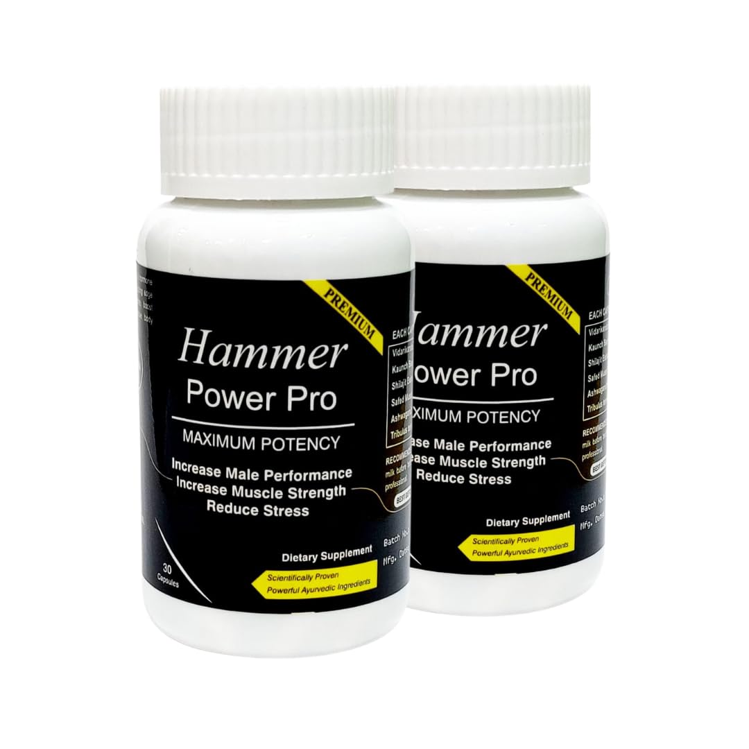 Hammer Power Pro: Pure Herbal Ayurvedic Himalayan Shilajit with Ashwagandha, Safed Musli, Gokshura, Swarna & Rajat Bhasma – Enhances Endurance, Strength, Energy, and Muscle Mass (Pack Of 2) (B0C9DL5R45) Amazon Price History, Amazon Price Tracker