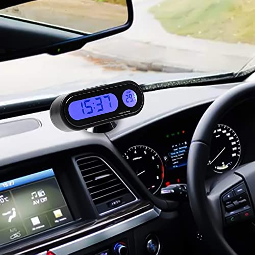 Gigicloud Car Clocks For Dash, Digital Dashboard Clock Mini Electronic Clock Vehicle Electronic Digital Clock Luminous Temperature Dashboard Clock Car Accessories For Vehicle, Auto, Car, Suv And More #TOP3
