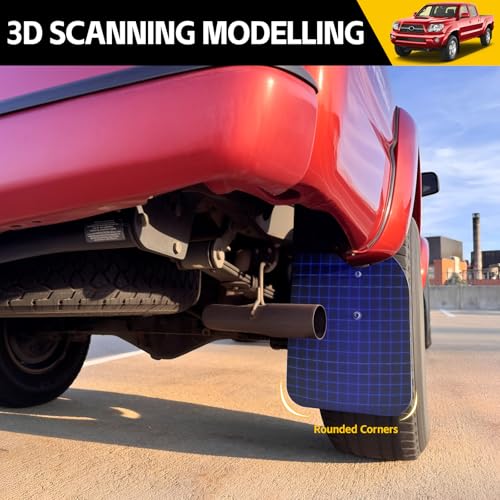 Image of Mud Flaps for 1999-2004 Toyota Tacoma with OEM Fender Flares Only, No Drill Splash Guards Front & Rear Truck Mud Guards with Hardware Accessories Mudflaps Set,4PCS