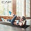 CAP Barbell Yoga Mat 1" Thick with Carrying Strap - High Density Exercise Mat for Yoga, Pilates, Stretching, Floor & Fitness Workouts - 74''x24''x1 | Black
