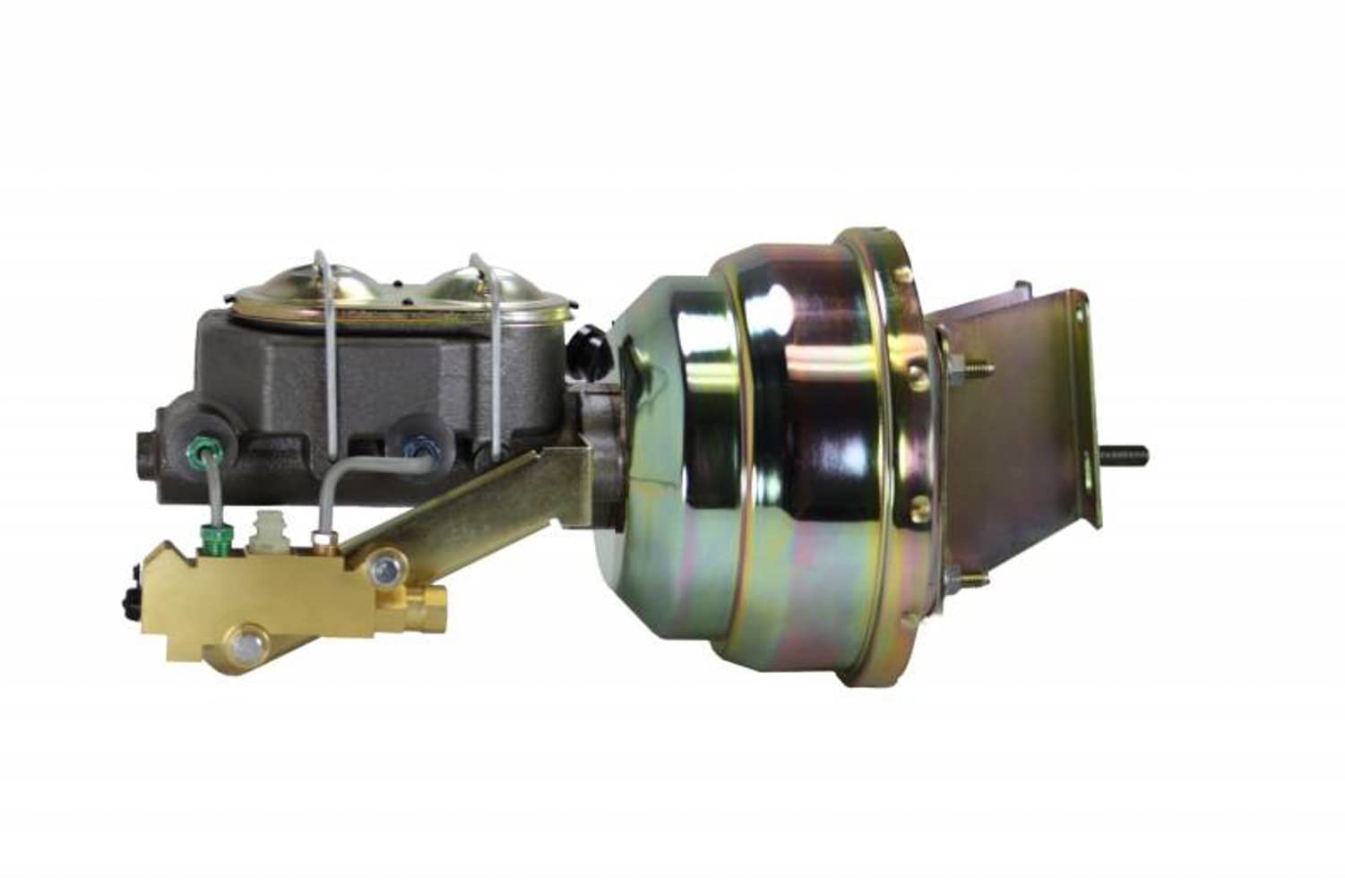 LEED BRAKES Compact-10 Series 8 Inch Dual Power Booster Kit With Disc/Drum Valve Zinc Plated