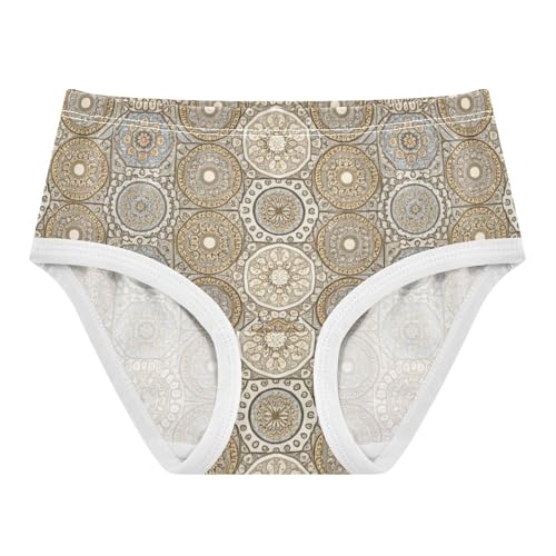 Vintage Mosaic Gold Girls Underwear Toddler 2t Cotton Panties Little Girl Aesthetic Undies Kids Briefs