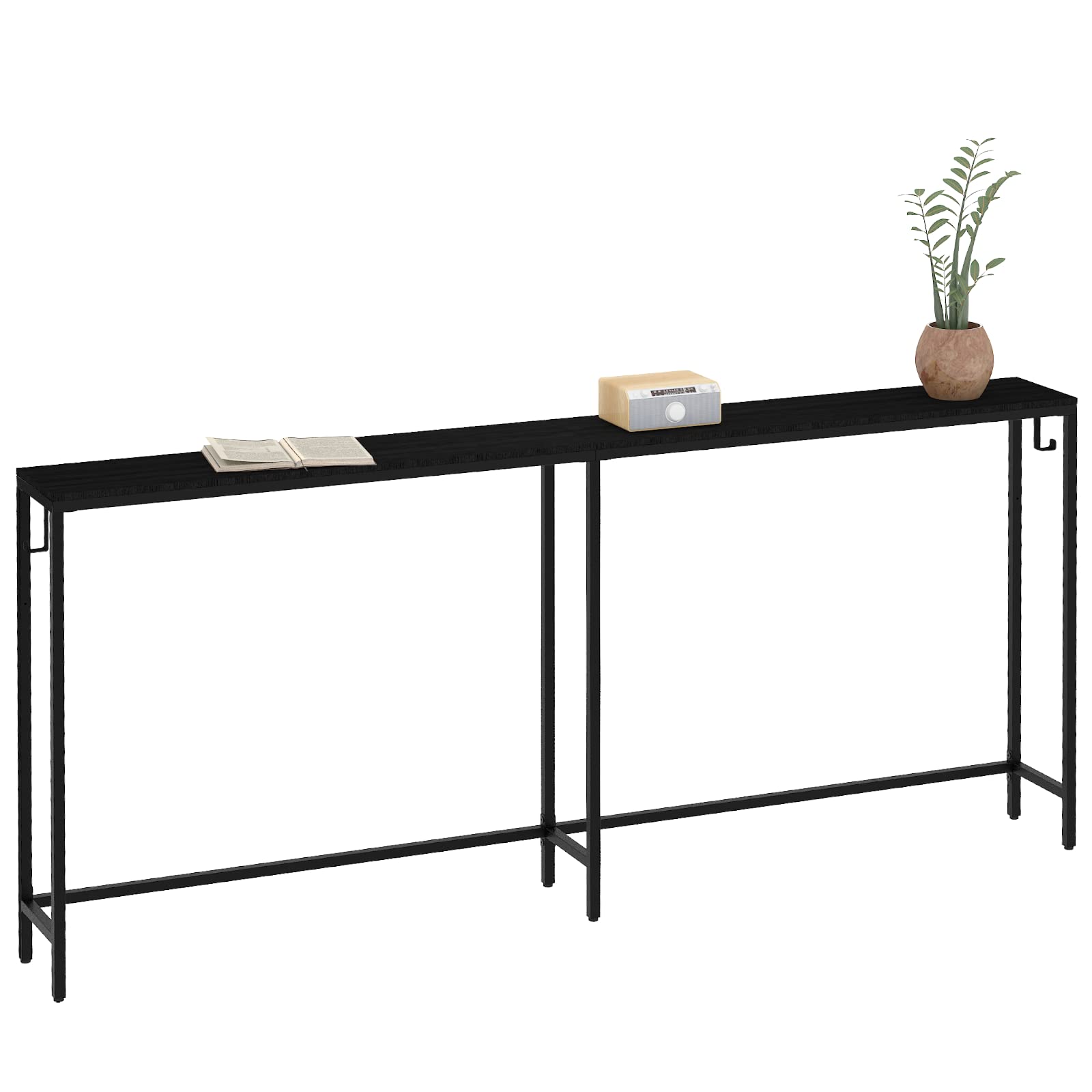 Photo 1 of Leomonio 60" Sofa Table-Narrow Long Console Table Behind Couch, Modern Skinny Black 
