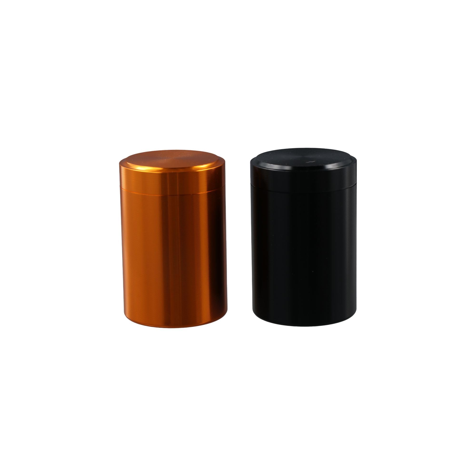 2 Pcs Metal Storage Jar Small Tea Tins Portable Airtight Storage Containers Smell Proof Container with Lids for Spices Coffee and Tea