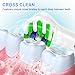 16 Pack Cross Clean Replacement Brush Heads Compatible with Braun Oral B Electric Toothbrush, White