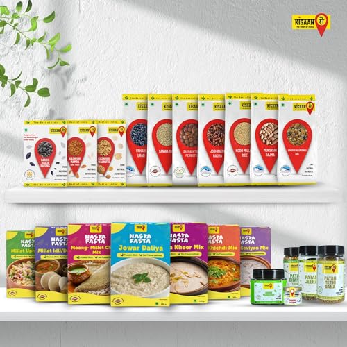 Image of KisaanSay Nasta Fasta Ready to Eat Millet Idli /Dosa Mix 400 gm (200 gm*2) | High Protein & Nutrition | Instant Breakfast Mix | Dosa Batter | Healthy Snack for Family | Cooks in 10 Minutes
