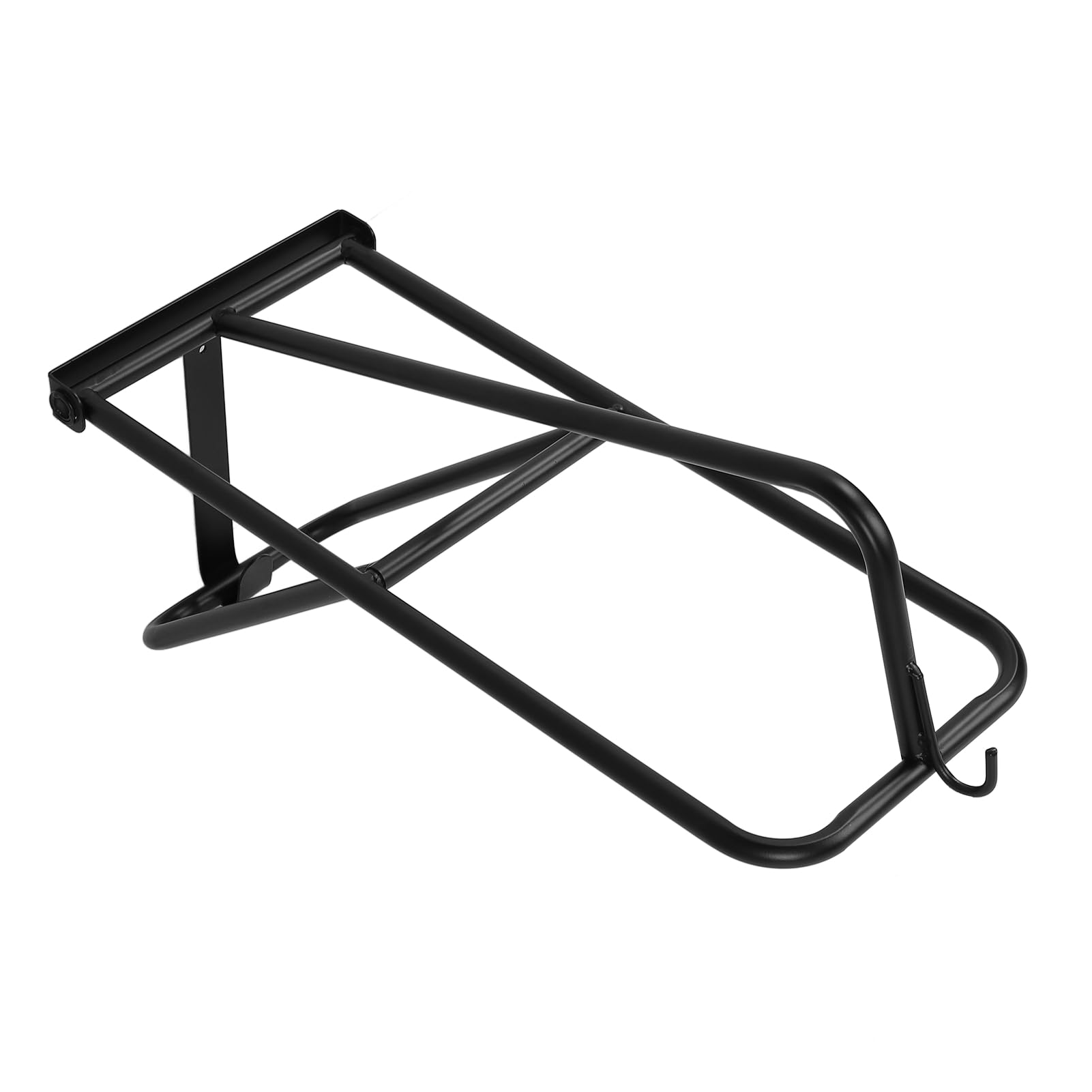 Estante para Almacenamiento de Sillas de Montar, Soporte Plegable para Ahorrar Espacio, Soporte de Hierro Montado en la Pared con Acabado Negro Mate para Remolques de Caballos, Establos,