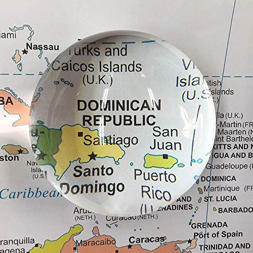 H&D Large 3.9” Magnifying Glass Dome - Genuine Crystal Glass Magnifier - Easy to Glide Paperweight - Professional Grade Reading Aid for Blueprints, Maps, Newspapers,Crystal Dome Paperweight 100mm
