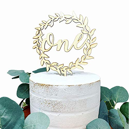 Cake Topper One Year Old One Cake Topper -Rustic Wood Cake Topper First Birthday Cake Topper - 1st Birthday - Smash Cake Topper - Birthday Decor 1st Birthday Topper Wood Cake Topper