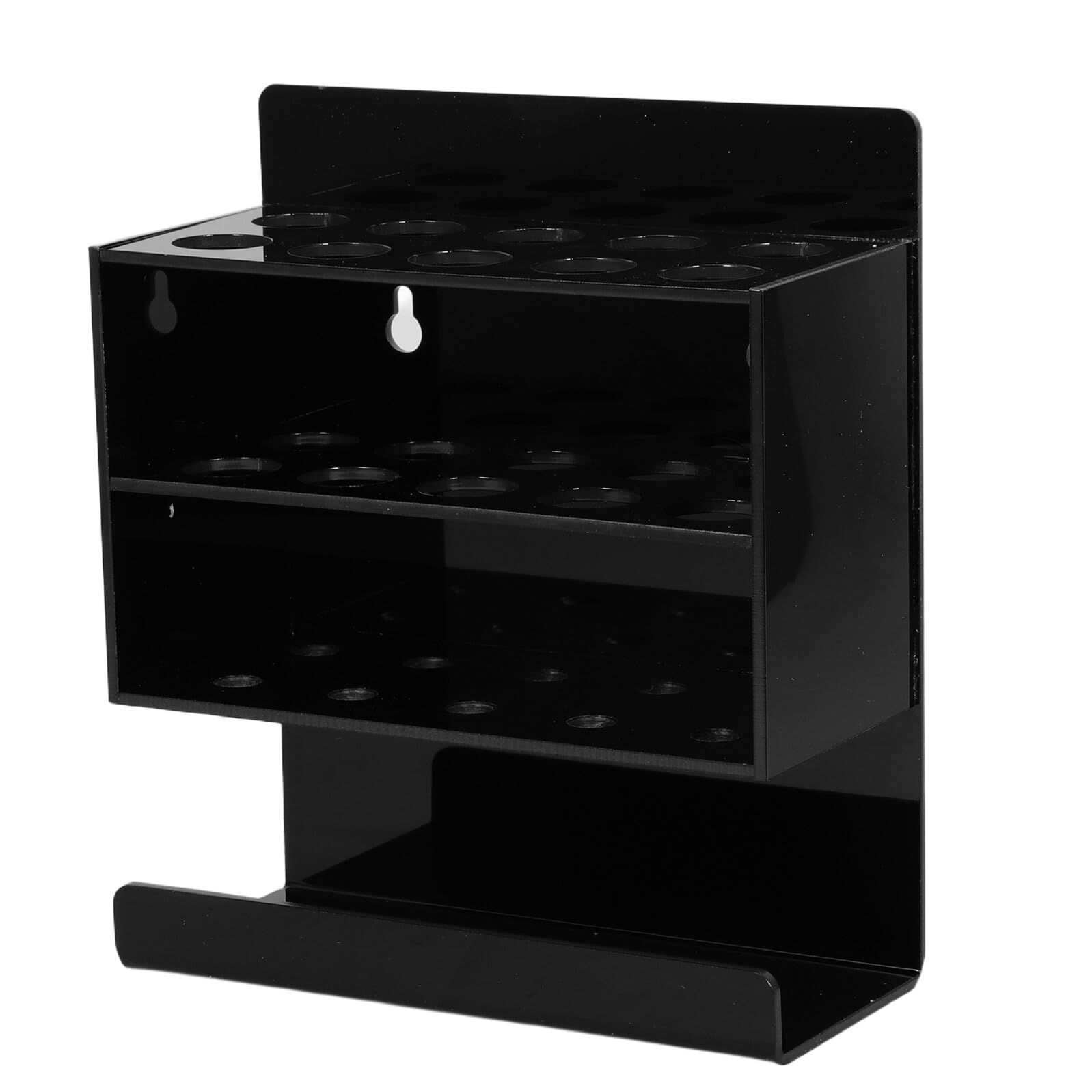 Porte-stylo pour tableau blanc en acrylique noir de bureau compact