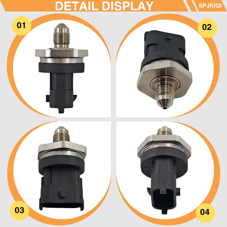 0261545055 12618108 5S13812 Fuel Injection Rail Pressure Sensor for Buick Enclave 2012-2017 Regal 2011-2013 Verano 2013-2016 Chevrolet Traverse 2012-2017 GMC Acadia Acadia Limited