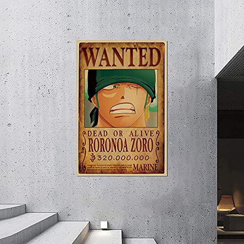 Anime Poster, One Piece Wanted Poster,One Piece Poster Vintage Muurschildering Poster Deco Muur - Verzending Opgerold in… - Afbeelding 5