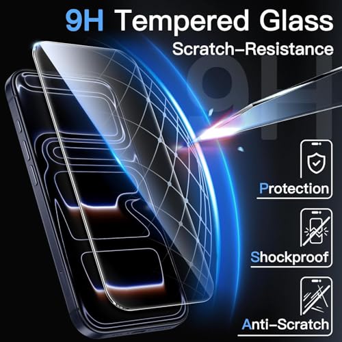 Image of STP FEEL Premium Borderless Tempered Glass Screen Protector Guard Compatible For iPhone 17 Pro 5G (6.3 Inch, Pack of 1) | Edge to Edge Coverage With Easy to installation kit