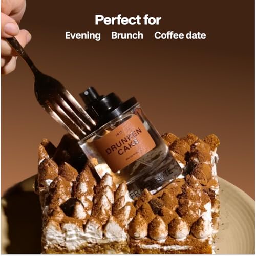 Image of Drunken Cake Unisex Perfume For Man & Women | Premium Eau De Parfum 50ML | Long-Lasting Sweet Gourmand Fragrance with Tiramisu, Vanilla & Musk | Warm & Cozy Scent for Work, Brunch, Coffee Date, Dinner Date