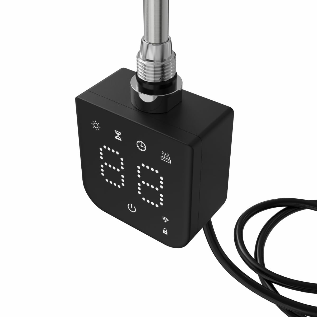 Warmehaus Black Touch Screen Smart WiFi Thermostatic Electric Heating Element with Timer Child Lock Overheating Protection 800W