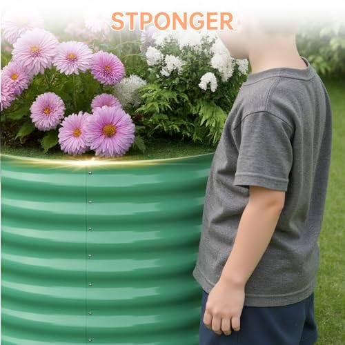 6x3x2ft Galvanized Raised Garden Bed Outdoor, 24" Tall Metal Planter Box for Flowers Herbs Vegetables, Rust-Resistant Raised Garden Beds for Gardening, Easy Assembly Outdoor Garden Box & Planters