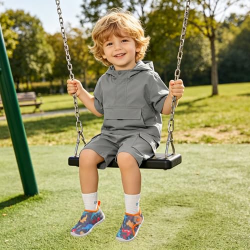 Image of FEETCITY Toddler Walking Shoes Slip On Toddler Shoes Boys Girls Kids Sports Sneakers Casual School Shoes Barefoot Shoes
