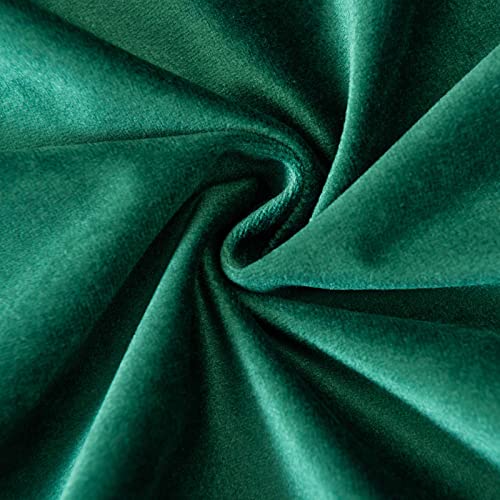 Image of JUSPURBET Velvet Decorative Throw Pillow Covers 14x14 Set of 2,Dark Green | Modern Soft Cushion Covers with Hidden Zipper for Couch Sofa Bed Living Room Bedroom Home Decor