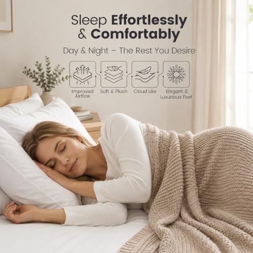 Image of LINENWALAS 100% Cotton Fitted Bedsheet, 400tc Long Staple Imported Egyptian Cotton, Soft, Premium Bed Sheet with Pillowcase for Queen Bed All-Around Elastic for 4-8 Inch Mattresses (60 inch x78 inch, White)
