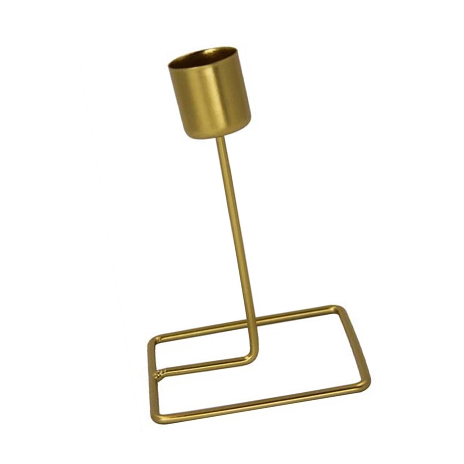 Buxuaaaa Square Bottom European Metal Candlestick Centerpieces Taper Holder Golden Stand Warm Lighting Romantics Table Decors Metal Stand