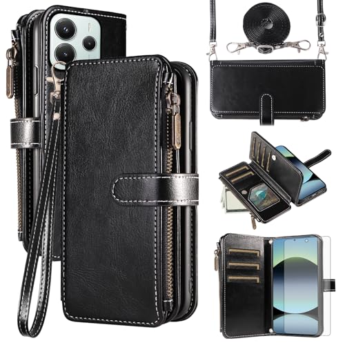Étui Xiaomi Redmi Note 14 5G housse portefeuille en cuir avec porte-carte