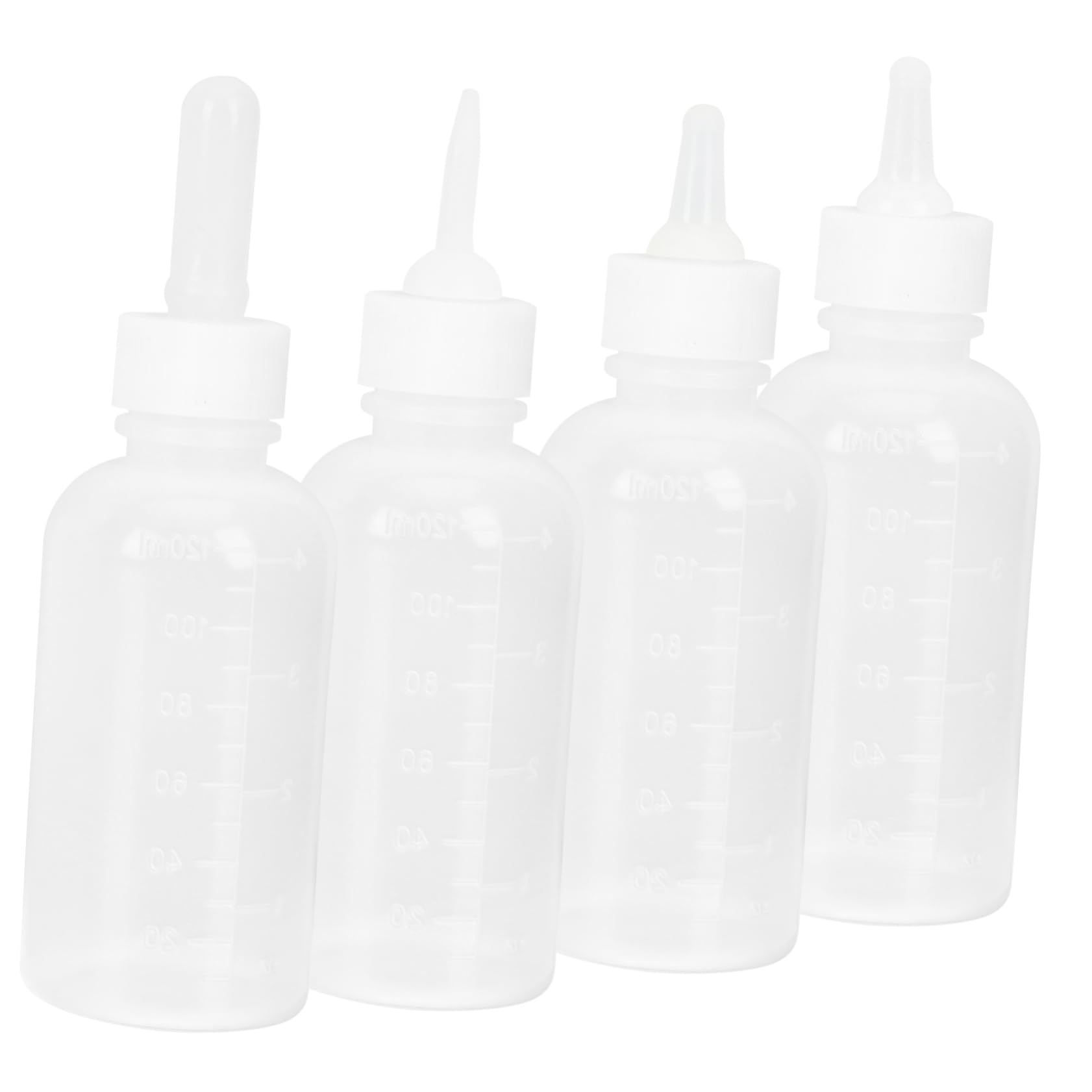 CORHAD Easy to Feed 4pcs Cat Dog Puppy Milk Feeder Small Pet Nursing Bottle Plastic for Newborn Pet