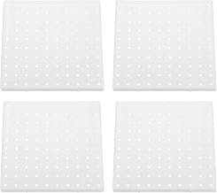 sourcing map Kit de organizador de pared combinado de tablero de clavijas con 4 tableros de clavijas y 48 accesorios modulares para colgar en la pared, color blanco