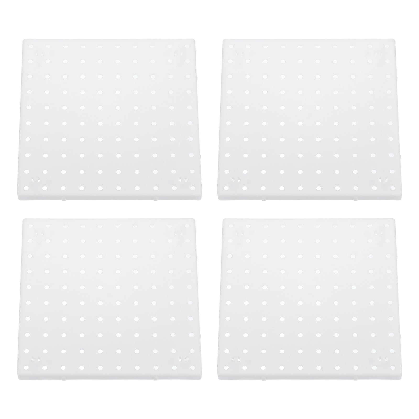 HARFINGTON Pegboard Combination Wall Organizer Kit Wall Mount Display Pegboard Panel Kits with 4pcs Pegboards and 48pcs Accessories Modular Hanging for Crafts Organization Wall Storage, White