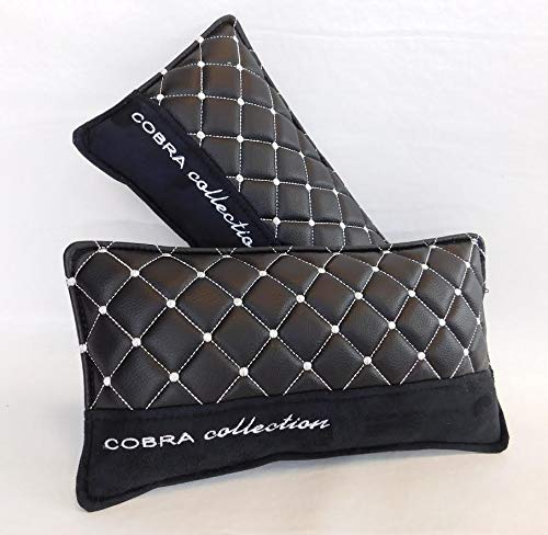 Cobra Auto Accessories Black and White Diamond JDM VIP CAR Interior Seat Back and Neck Pillows Set 10 — view 5