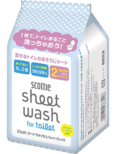 スコッティ シートウォッシュ forトイレット 10枚 詰替用 2個パック